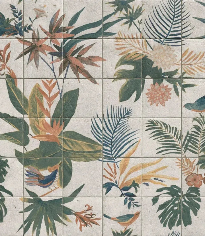 Tropical Stone Mural 20cm x 20cm - Out