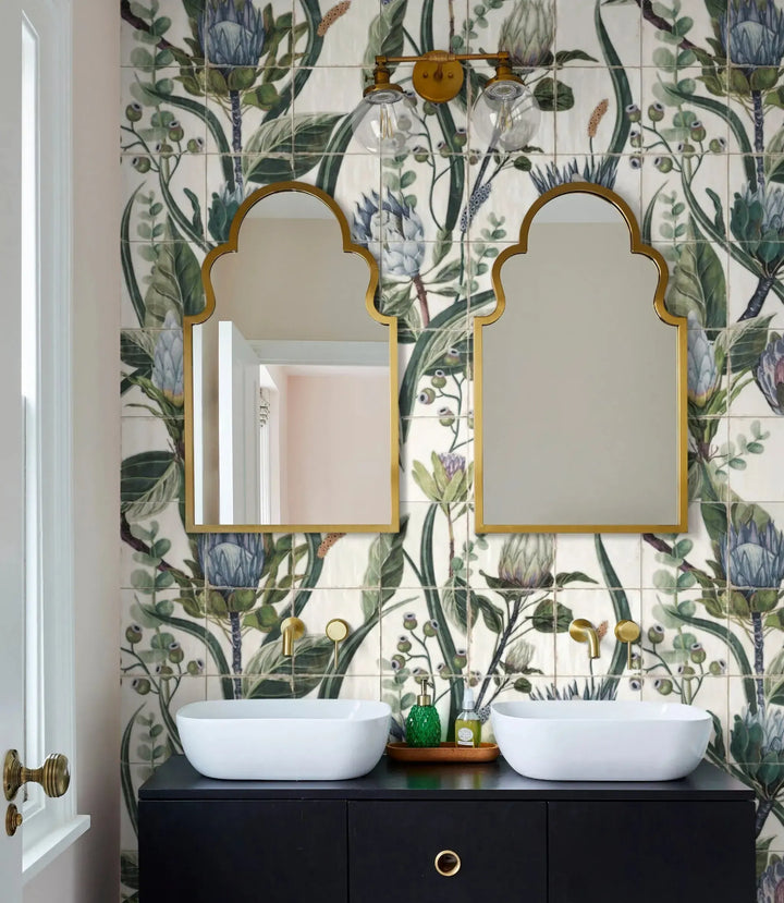 Tuscany Botanical Mural 20cm x 20cm