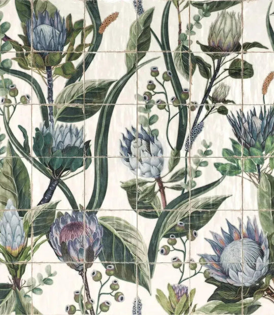 Tuscany Botanical Mural 20cm x 20cm