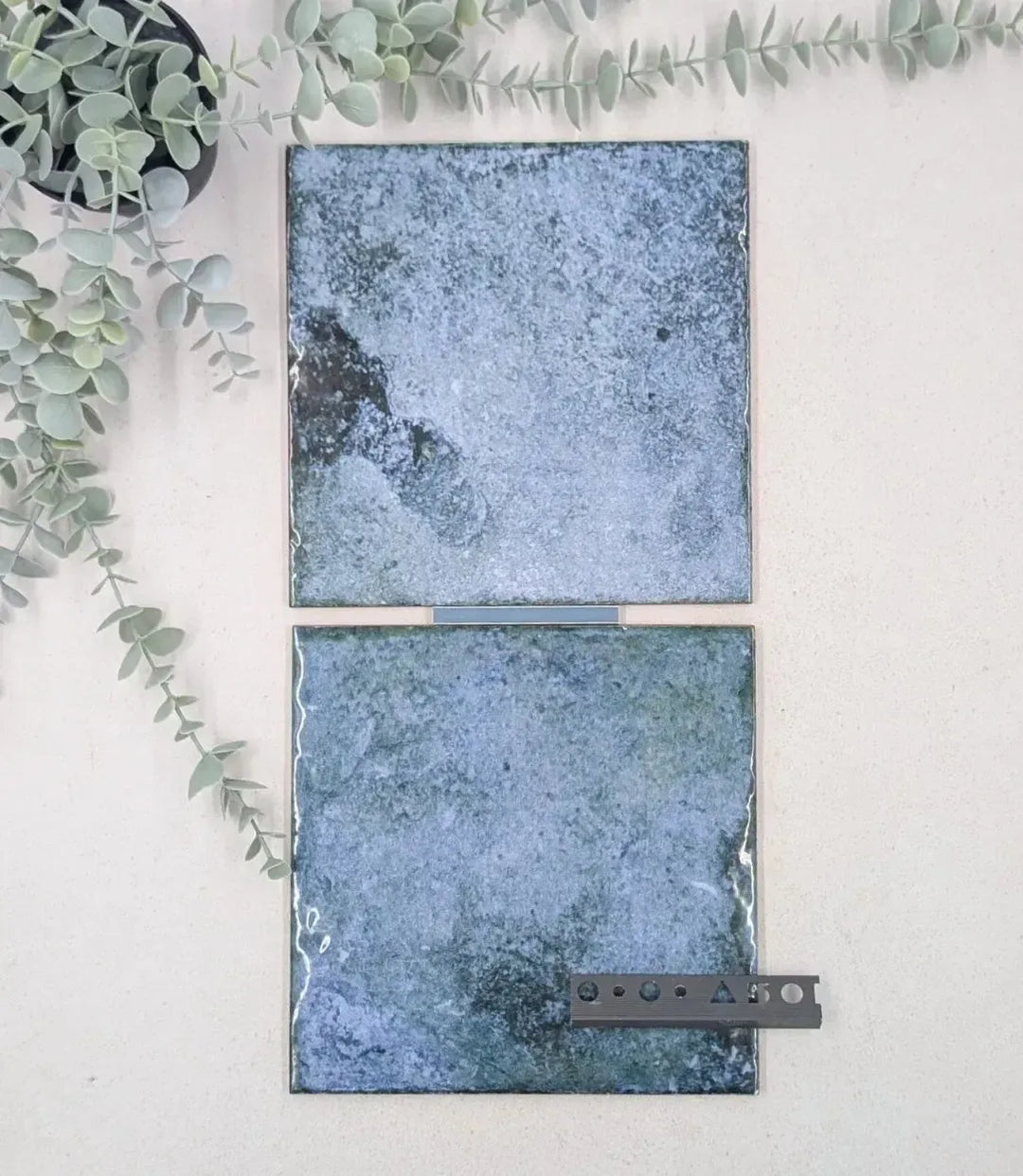 tuscany blue 20cm x 20cm baked tiles