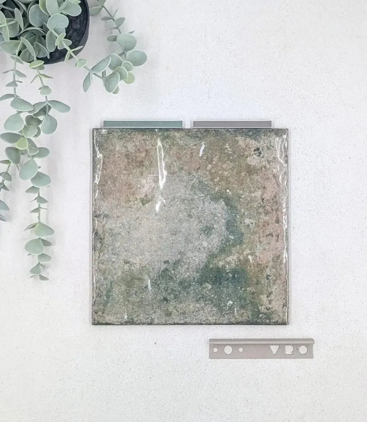 tuscany green 20cm x 20cm baked tiles