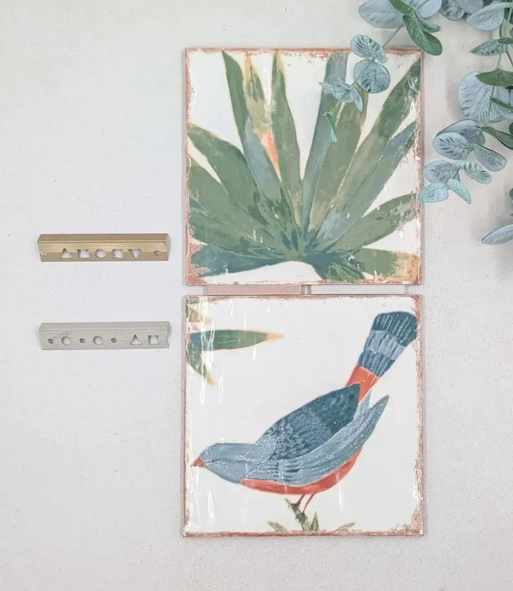 tuscany tropical mural 20cm x 20cm baked tiles
