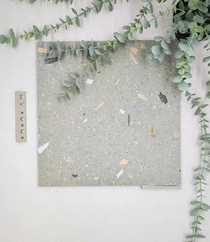 kerakoll-fugabella-color-grout-18-sage-3kg, 10mm-l-shape-sandstone-tile-trim-2-5m-length | Baked Tiles