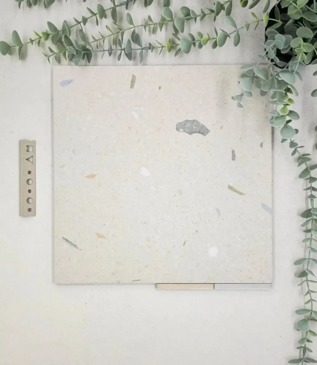 twin palms off white 60cm x 60cm baked tiles