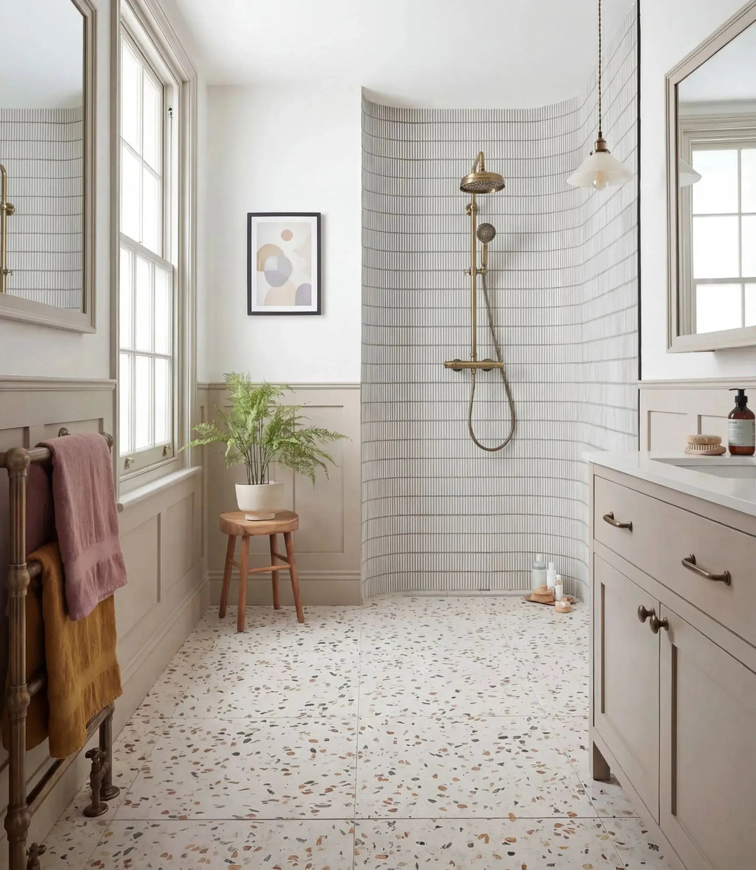 venetica terrazzo cognac 60cm x 60cm wall tile