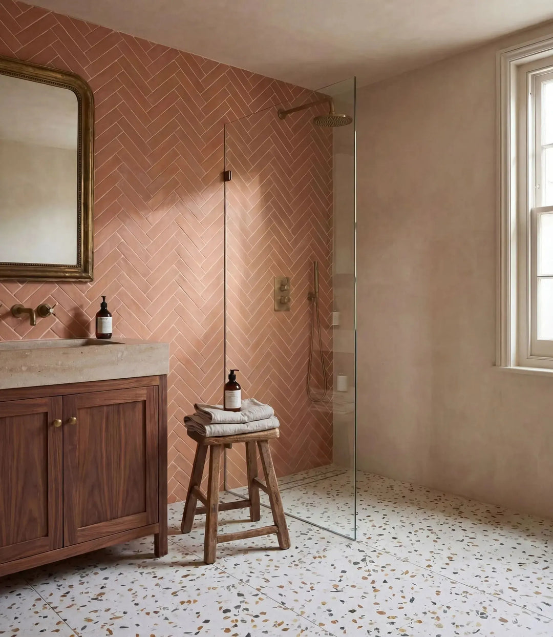 venetica terrazzo cognac 60cm x 60cm wall tile