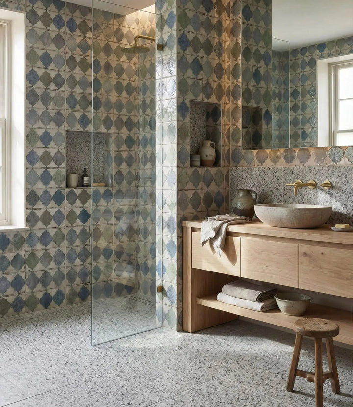 venetica terrazzo vert 60cm x 60cm wall tile