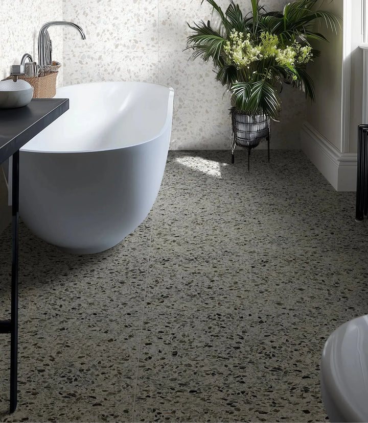 venetica terrazzo vert 60cm x 60cm bathroom