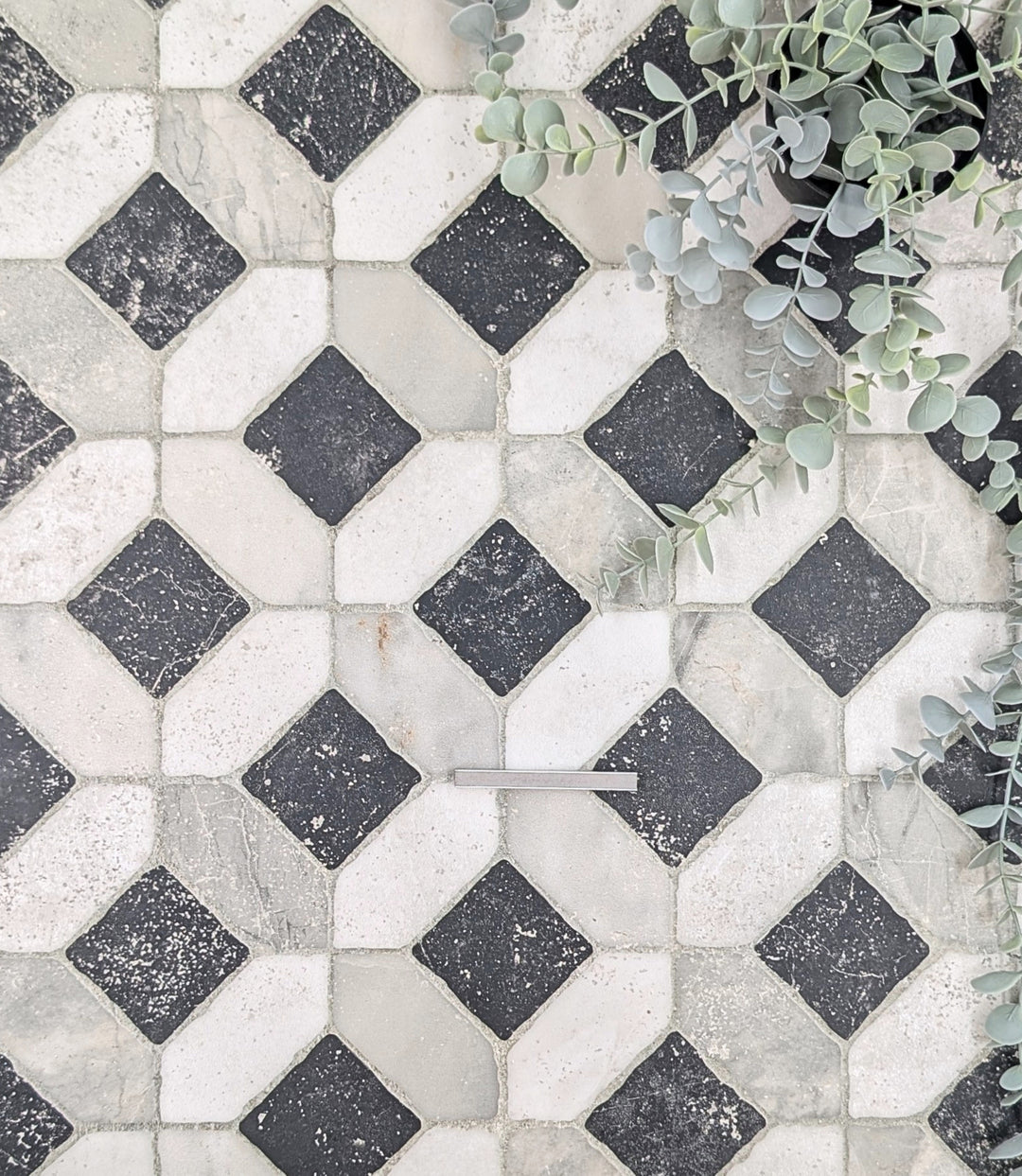 villa romana nero 60cm x 60cm baked tiles