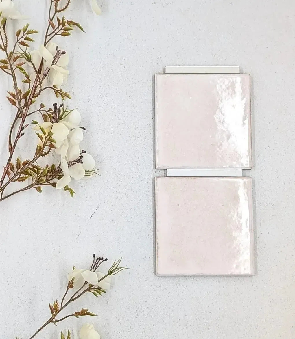 zellige muse cotton 10 x 10cm baked tiles