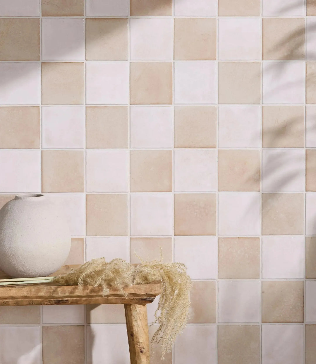 zellige muse creme brulee 10 x 10cm wall tiles