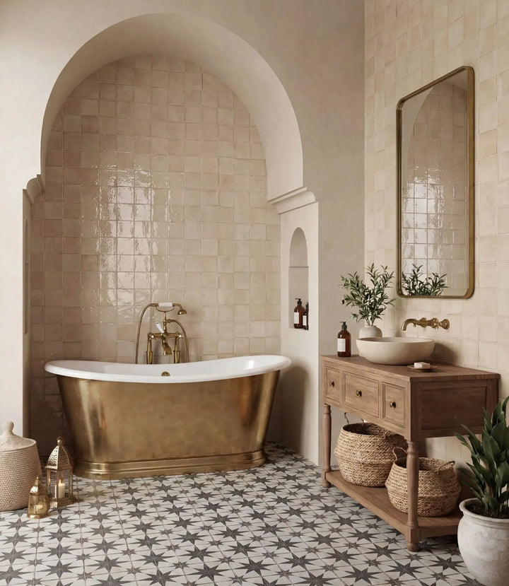 Zellige Muse Creme Brulee 10 x 10cm