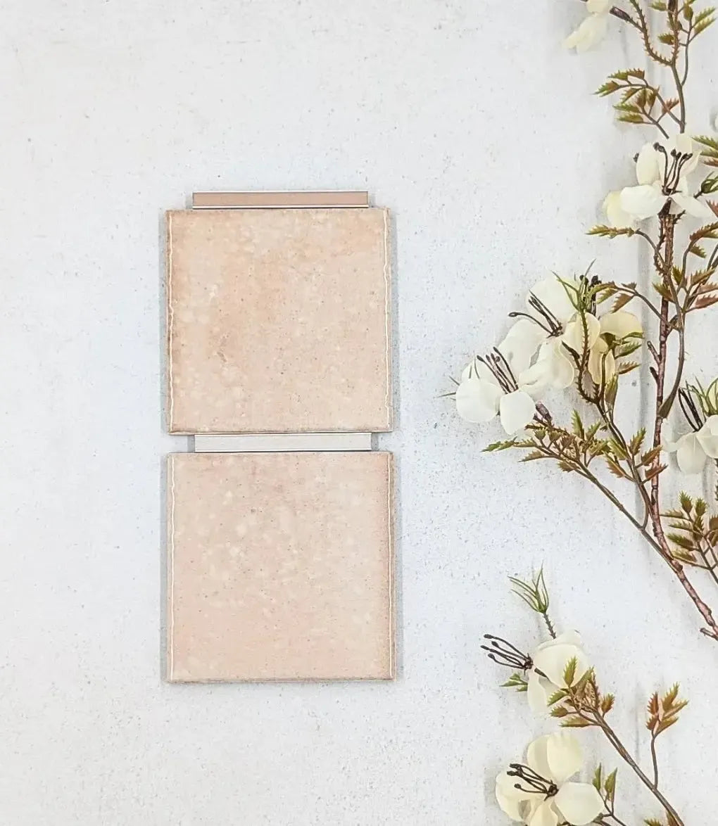 zellige muse creme brulee 10 x 10cm baked tiles