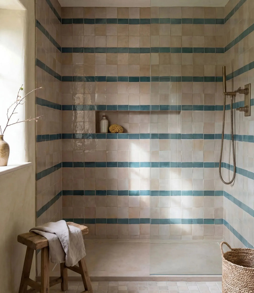 zellige muse creme brulee 10 x 10cm baked tiles