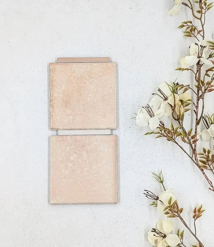 zellige muse creme brulee 10 x 10cm baked tiles