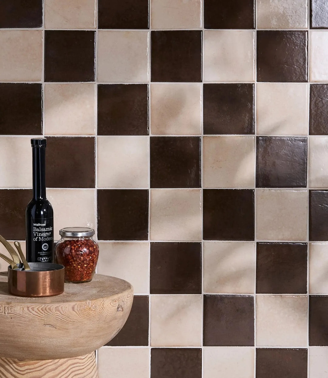 zellige muse mocha 10 x 10cm wall tiles