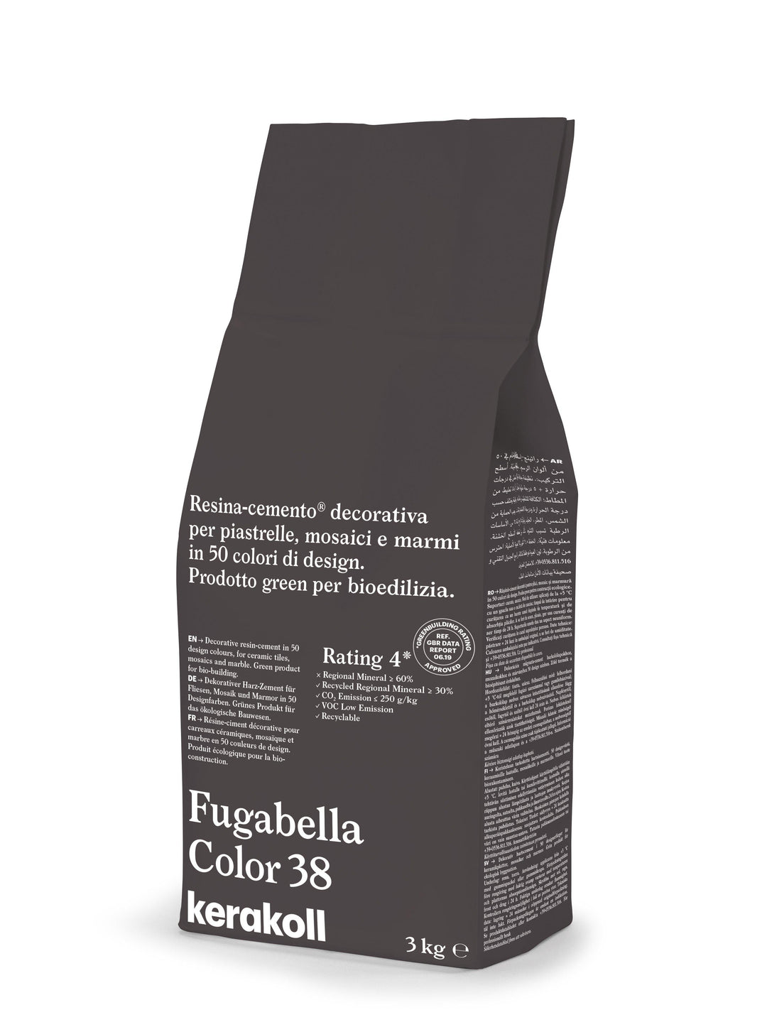 Kerakoll Fugabella Color Grout 38 Fig Black 3Kg