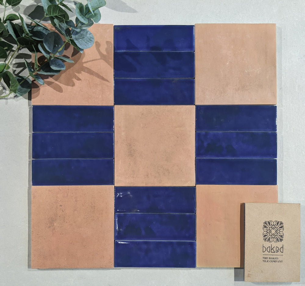 Marrakesh Brick Blue Gloss 5cm x 15cm