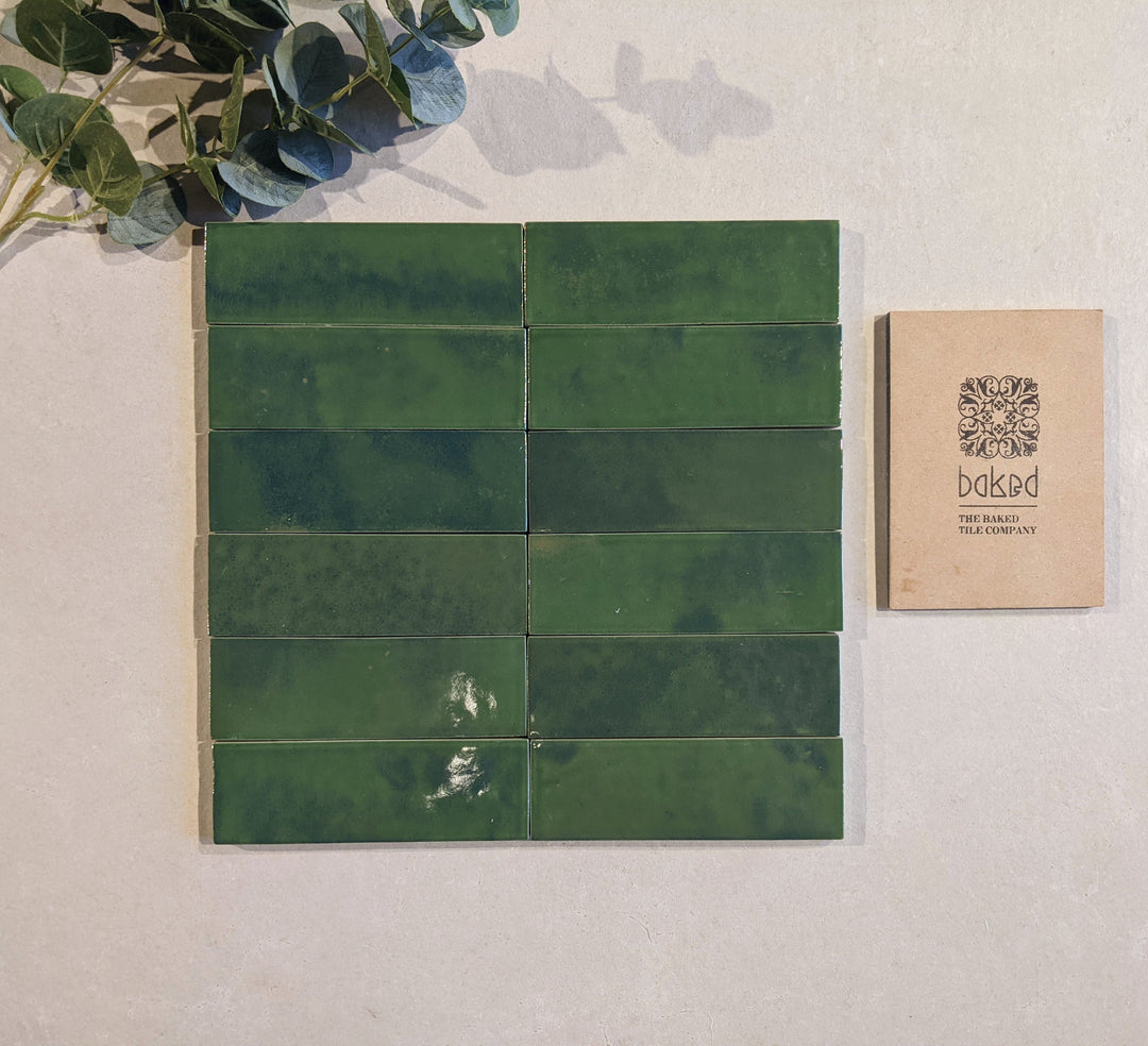 Marrakesh Brick Green Gloss 5cm x 15cm